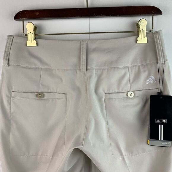 NWT Adidas women’s ecru budget golf 2 stretch twill Bermuda short size 0 - Picture 5 of 9